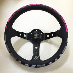 CAR MAKE T&E VERTEX STEERING WHEEL "VERTEX 1996 PINK" 90MMDEEP 33Φ FOR  CARMAKETE-02032