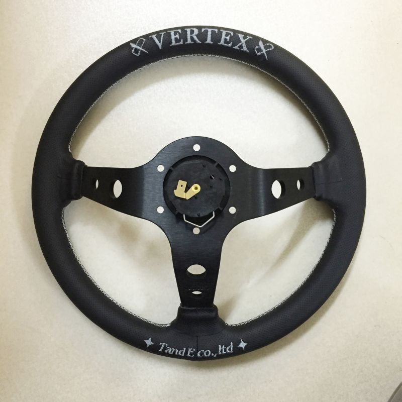 CAR MAKE T&E VERTEX STEERING WHEEL "VERTEX CHECKER" 90MMDEEP 33Φ FOR  CARMAKETE-02021