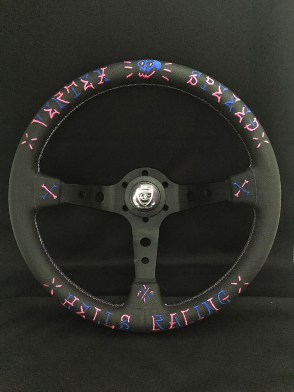 CAR MAKE T&E VERTEX STEERING WHEEL "VERTEX SPEED" 90MMDEEP 35Φ DESIGNED BY JUN WATANABE FOR  CARMAKETE-02008