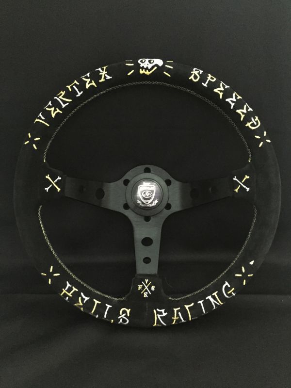 CAR MAKE T&E VERTEX STEERING WHEEL "VERTEX SPEED" 90MMDEEP 33Φ DESIGNED BY JUN WATANABE FOR  CARMAKETE-02007