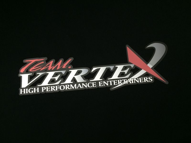 CAR MAKE T&E TEAM VERTEX STICKER (NEW LOGO) CHROME GRADATION FOR  CARMAKETE-02883