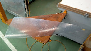 CAR MAKE T&E FOR 180SX DOUBLE-SIDED WEATHER-RESISTANT POLYCARBONATE REAR SIDE GLASS ONE SIDE (4 MM THICK) LEFT SIDE (PASSENGER SEAT) FOR  CARMAKETE-02002