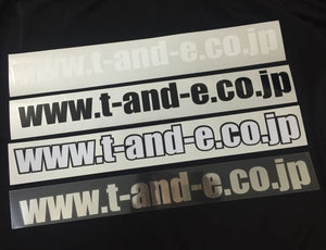 CAR MAKE T&E URL STICKER (W460MM) WHITE FOR  CARMAKETE-01996