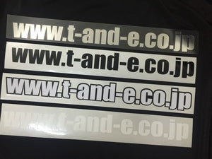 CAR MAKE T&E URL STICKER (W460MM) WHITE FOR  CARMAKETE-01996
