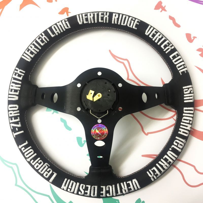CAR MAKE T&E VERTEX VERSION KUMADORI 330MM DEEP STEERING WHEEL FOR  CARMAKETE-00001