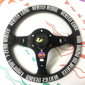 CAR MAKE T&E VERTEX VERSION KUMADORI 330MM DEEP STEERING WHEEL FOR  CARMAKETE-00001