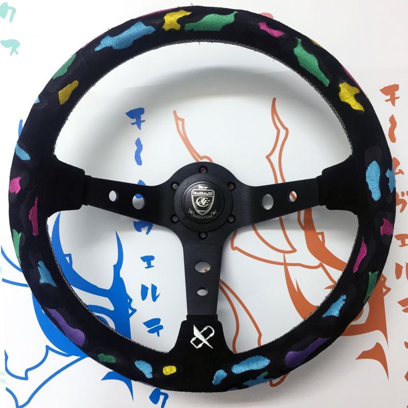 CAR MAKE T&E VERTEX STEERING WHEEL "VERTEX LEOPARD RING" 90MMDEEP 35Φ FOR  CARMAKETE-01223