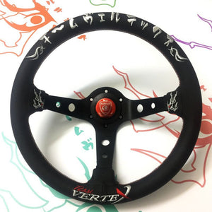 CAR MAKE T&E VERTEX VERSION KUMADORI 330MM DEEP STEERING WHEEL FOR  CARMAKETE-00001