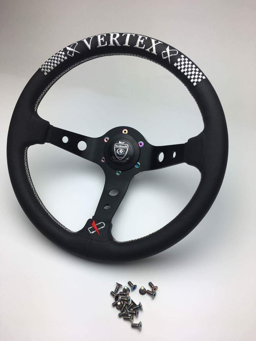 CAR MAKE T&E VERTEX STEERING WHEEL TITANIUM BOLT 6 PICE SET FOR  CARMAKETE-03033