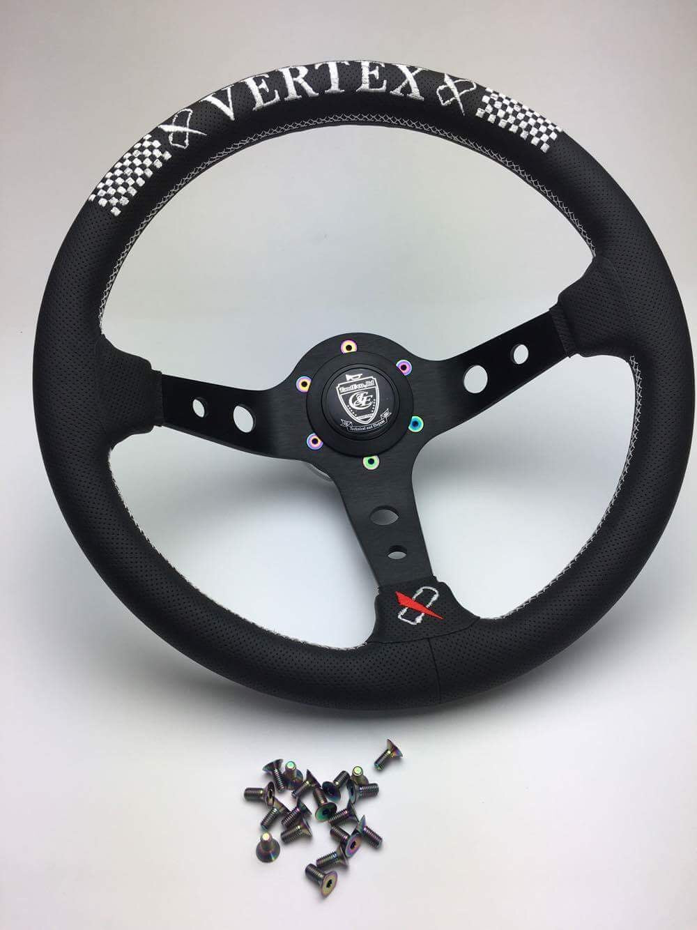 CAR MAKE T&E VERTEX STEERING WHEEL TITANIUM BOLT 6 PICE SET FOR  CARMAKETE-03033