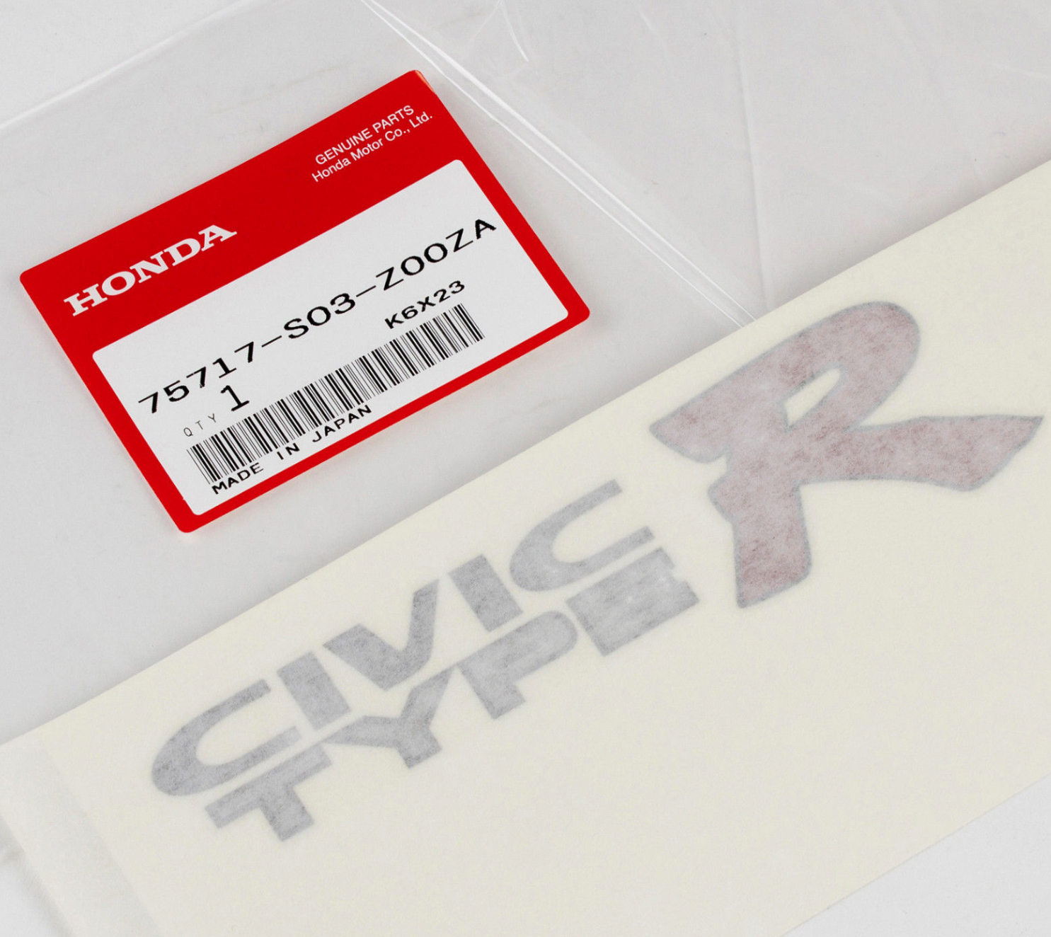 Genuine Honda Civic Type R Rear Sticker for Civic Type R FD2 EK9 75717 ...