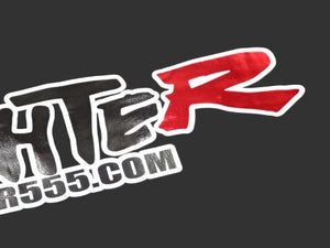 ZEROFIGHTER LOGO STICKER WHITE BORDER-BLACK-RED PLATED ZEROF-00025