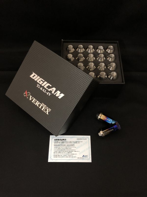 CAR MAKE T&E VERTEX 64 TITANIUM WHEEL NUTS M12×P1.25 FOR  CARMAKETE-01207