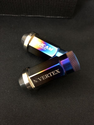 CAR MAKE T&E VERTEX 64 TITANIUM WHEEL NUTS M12 X P1.5 FOR  CARMAKETE-01208