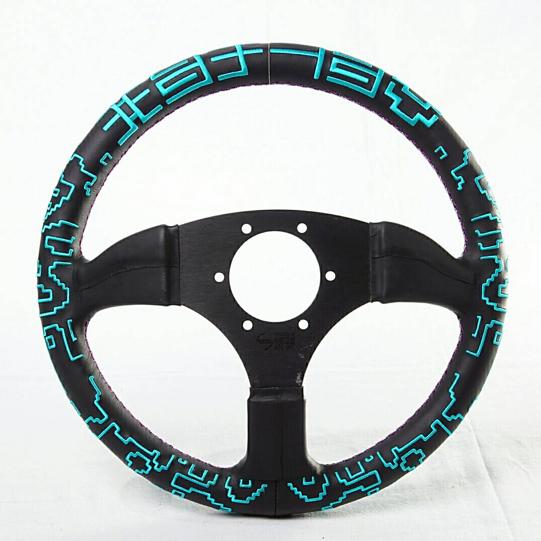 CAR MAKE T&E VERTEX STEERING WHEEL "BOWZ COLLABORATION" 65MMSEMI DEEP 32.5Φ FOR  CARMAKETE-01210