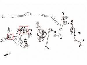 ZEROFIGHTER FRONT LOWER ARM REINFORCED BUSH For FIT GK5 GK3 GK4 ZEROF-01134