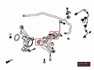 ZEROFIGHTER GE8 FRONT LOWER ARM REINFORCED BUSH For FIT GE6 GE8 ZEROF-01104