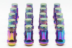 CAR MAKE T&E [AURORA KNURLING] VERTEX CHROMORY RACING NUT M12 X P1.5 16 PCS SET FOR  CARMAKETE-02127