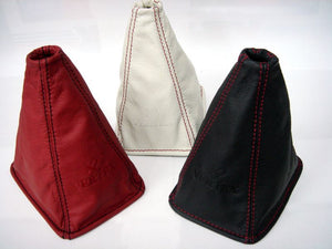 CAR MAKE T&E VERTEX LEATHER SHIFT BOOTS MAZDA BLACK SILVER THREAD FD3S RX-7 FOR  CARMAKETE-01085