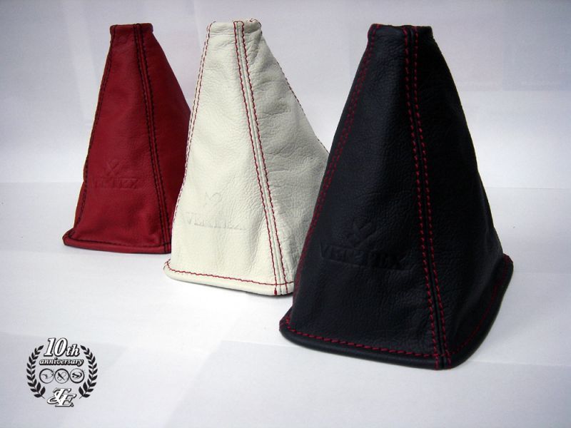 CAR MAKE T&E VERTEX LEATHER SHIFT BOOTS TOYOTA SERIES WHITE THREAD