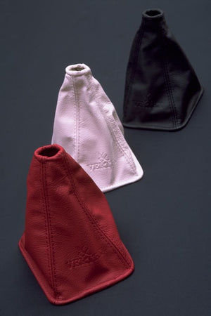 CAR MAKE T&E VERTEX LEATHER SHIFT BOOTS NISSAN BLACK RED THREAD R33 SKYLINE FOR  CARMAKETE-00482