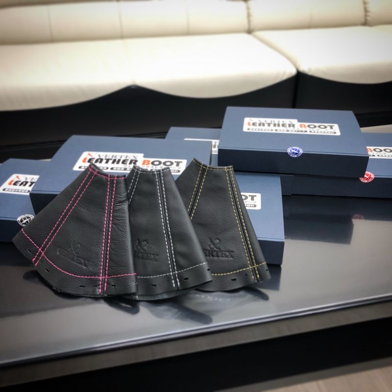 CAR MAKE T&E VERTEX LEATHER SHIFT BOOTS NISSAN RED SHIRAITO S14 SILVIA FOR  CARMAKETE-00600