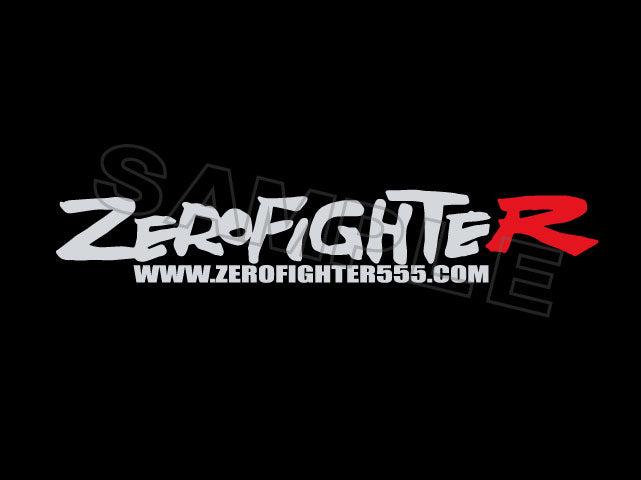 ZEROFIGHTER LOGO STICKER SILVER-RED W200 ZEROF-00016