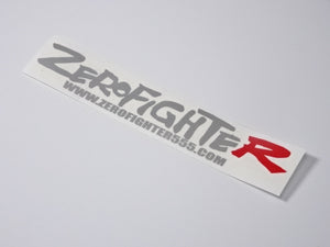 ZEROFIGHTER LOGO STICKER SILVER-RED W200 ZEROF-00016