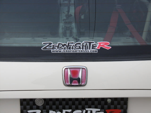 ZEROFIGHTER LOGO STICKER BLACK-RED W200 ZEROF-00010