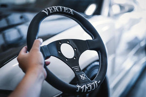 CAR MAKE T&E NIGHT RUNNER × VERTEX COLLABORATION STEERING WHEEL 2TH MODEL JAPAN EDITION FOR  CARMAKETE-03032