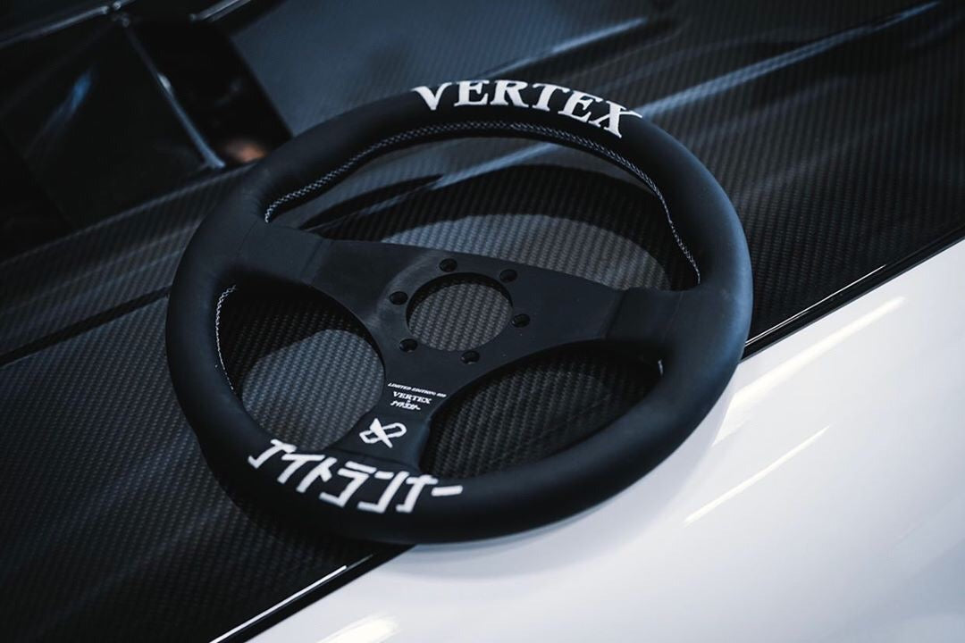 CAR MAKE T&E NIGHT RUNNER × VERTEX COLLABORATION STEERING WHEEL 2TH MODEL JAPAN EDITION FOR  CARMAKETE-03032