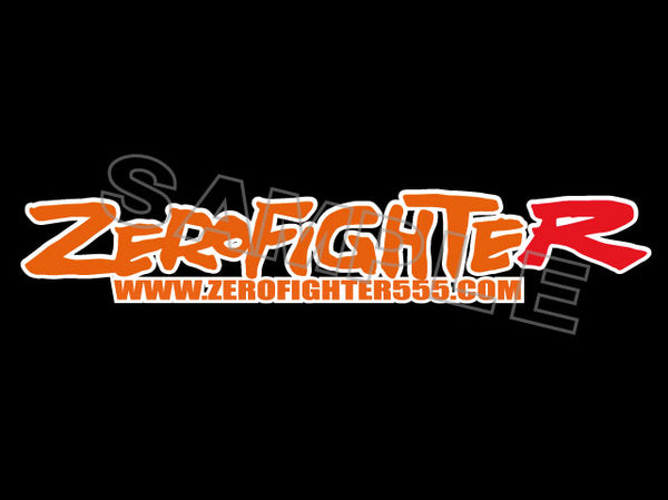 ZEROFIGHTER LOGO STICKER W900 ZEROF-00026 - Black Hawk Japan