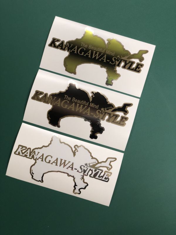 CAR MAKE T&E [NEW COLOR] KANAGAWA-STYLE KANAGAWA STYLE STICKER CHROME WHITE BLACK YELLOW CHROME WHITE FOR  CARMAKETE-02857