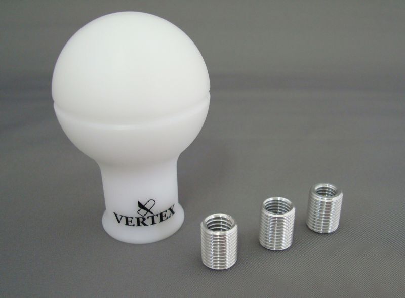 CAR MAKE T&E VERTEX SHIFT KNOB MONOCHROME V2 (NEW VERTEX SHIFT KNOB MONOCHROME) WHITE TITANIUM SILVER LOGO NON-REVERSE TRIGGER VEHICLE prmver-s15 FOR  CARMAKETE-00167