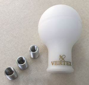 CAR MAKE T&E VERTEX SHIFT KNOB MONOCHROME V2 (NEW VERTEX SHIFT KNOB MONOCHROME) WHITE TITANIUM SILVER LOGO NON-REVERSE TRIGGER VEHICLE prmver-s15 FOR  CARMAKETE-00167