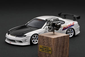 CAR MAKE T&E 1:43 VERTEX EDGE S15 SILVIA WHITE WITH ENGINE (IG2134) LIMITED TO 80 UNITS WORLDWIDE IG2134 FOR  CARMAKETE-00143