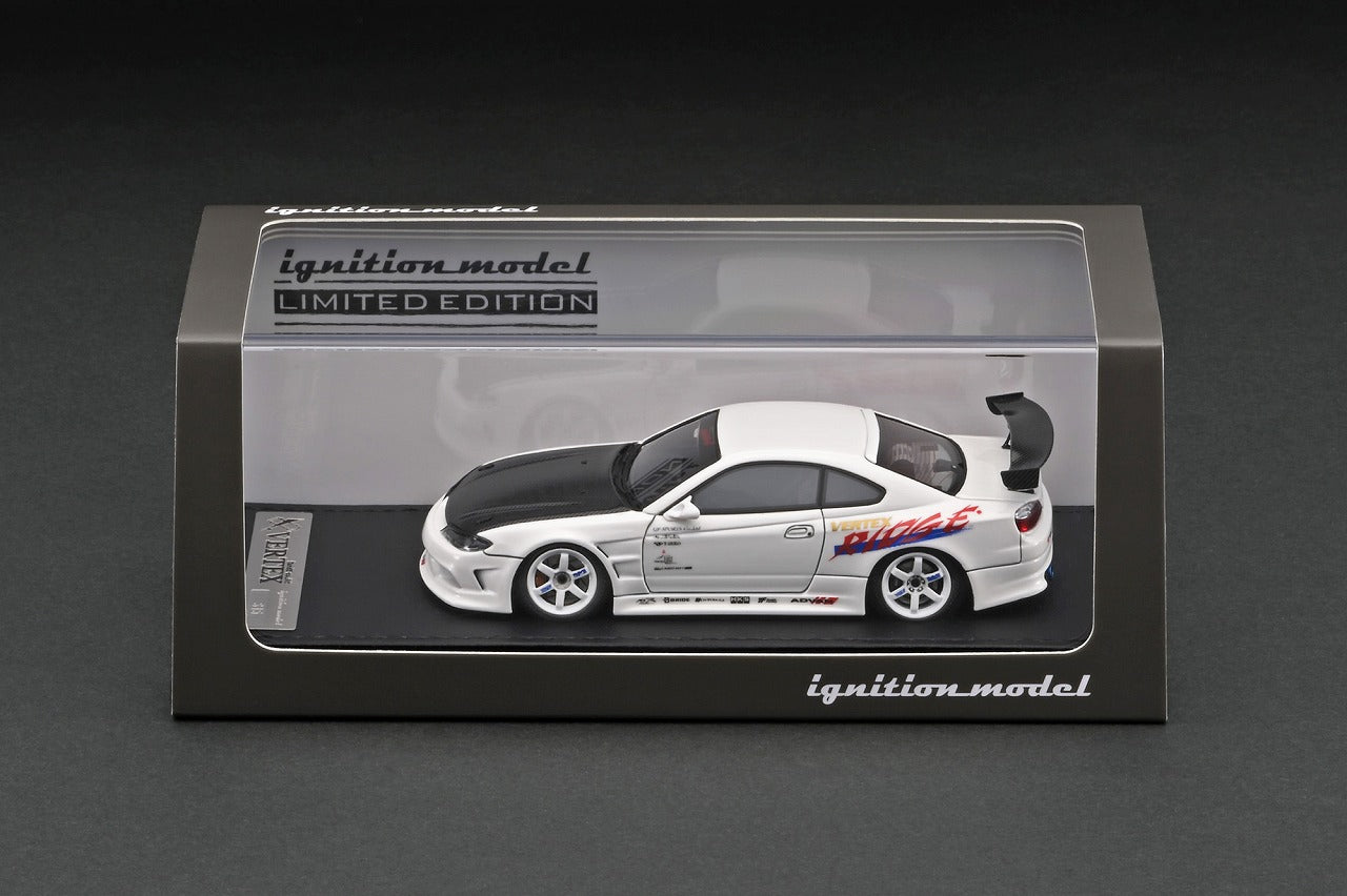 CAR MAKE T&E 1:43 VERTEX EDGE S15 SILVIA WHITE WITH ENGINE (IG2134