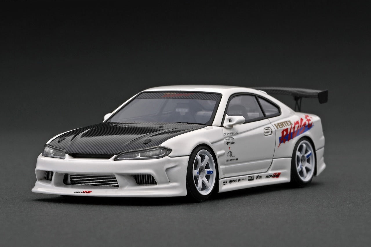 CAR MAKE T&E 1:43 VERTEX EDGE S15 SILVIA WHITE WITH ENGINE (IG2134) LIMITED TO 80 UNITS WORLDWIDE IG2134 FOR  CARMAKETE-00143