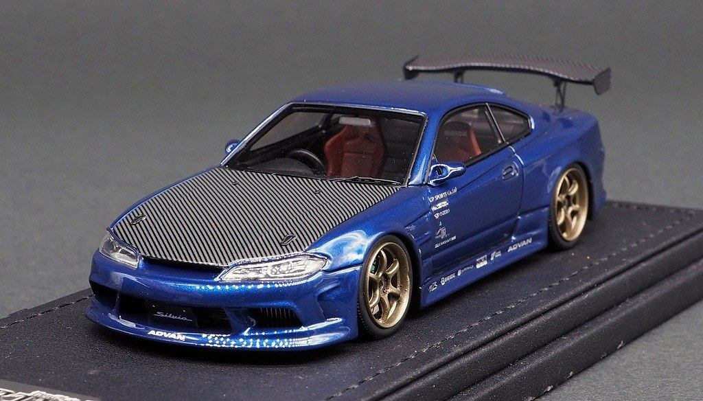 CAR MAKE T&E 1:43 VERTEX EDGE S15 SILVIA DARK BLUE (IG2135) LIMITED TO 120 UNITS WORLDWIDE IG2135 FOR  CARMAKETE-03020