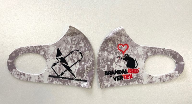 CAR MAKE T&E BRANDALISED X VERTEX LOVE RAT ANTIVIRAL MASK (LOVE RAT: BANKSY GRAFFITI ART) ANTIVIRAL MASK + VIRUS OFF 30ML SPECIAL SET BANKSY-05 FOR  CARMAKETE-00110