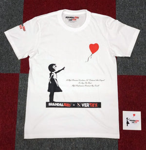 CAR MAKE T&E BRANDALISED X VERTEX BALLOON GIRL TEE (BALLOON AND GIRL: BANKSY GRAFFITI ART) XL (WIDTH: 56CM LENGTH: 78.7CM) BANKSY-02 FOR  CARMAKETE-00135