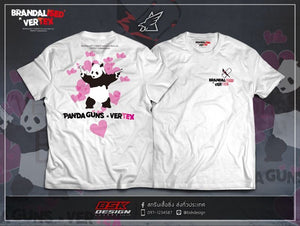 CAR MAKE T&E BRANDALISED X VERTEX PANDA GUNS TEE (PANDA GUN: BANKSY GRAFFITI ART) L (WIDTH: 50.8CM LENGTH: 72.4CM) BANKSY-04 FOR  CARMAKETE-00129