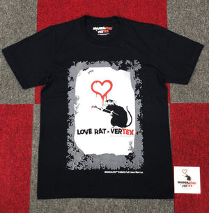 CAR MAKE T&E BRANDALISED X VERTEX LOVE RAT TEE (BANKSY GRAFFITI ART) 2XL (WIDTH: 60.9CM LENGTH: 81.3CM) BANKSY-03 FOR  CARMAKETE-00121