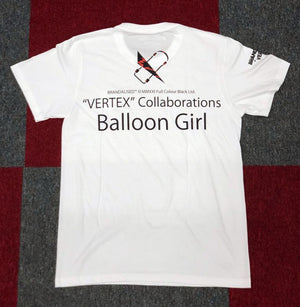 CAR MAKE T&E BRANDALISED X VERTEX BALLOON GIRL TEE (BALLOON AND GIRL: BANKSY GRAFFITI ART) XL (WIDTH: 56CM LENGTH: 78.7CM) BANKSY-02 FOR  CARMAKETE-00135