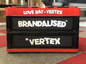 CAR MAKE T&E BRANDALISED X VERTEX BANKSY “LOVE RAT” FOLDING TATAMI CONTAINER BOX (BANKSY ART FOLDABLE CONTAINER BOX) BANKSY-06 FOR  CARMAKETE-00094