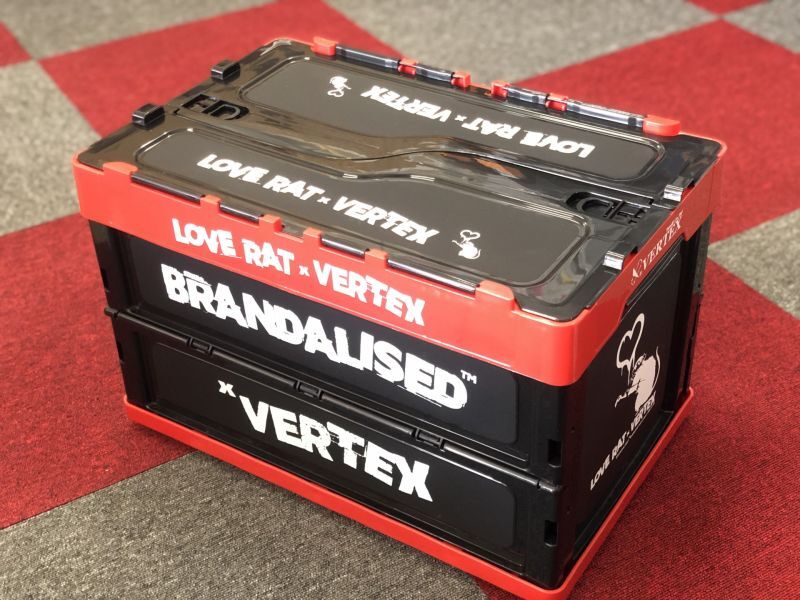 CAR MAKE T&E BRANDALISED X VERTEX BANKSY “LOVE RAT” FOLDING TATAMI CONTAINER BOX (BANKSY ART FOLDABLE CONTAINER BOX) BANKSY-06 FOR  CARMAKETE-00094