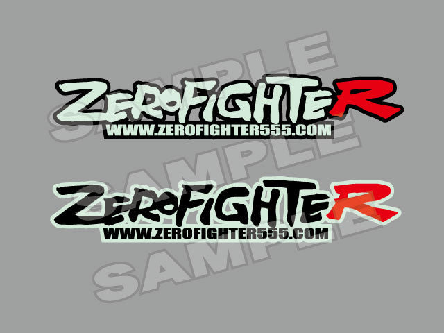 ZEROFIGHTER PHOSPHORESCENT STICKER BLACK ZEROF-01193