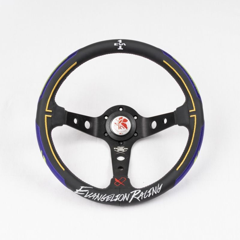 CAR MAKE T&E EVANGELION RACING STEERING WHEEL 01 TEST TYPE [WORLD LIMITED 300] VERTEX X ORE DA X EVANGELION STE-EVA01 FOR  CARMAKETE-00006