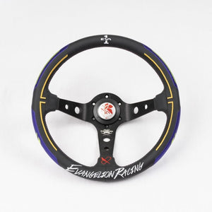 CAR MAKE T&E EVANGELION RACING STEERING WHEEL 01 TEST TYPE [WORLD LIMITED 300] VERTEX X ORE DA X EVANGELION STE-EVA01 FOR  CARMAKETE-00006