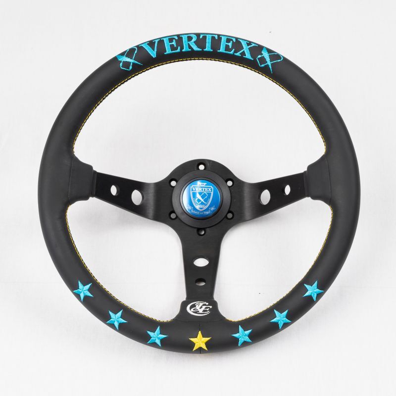 CAR MAKE T&E VERTEX STEERING WHEEL 7 STAR BLUE MINT STE-7STARBM FOR  CARMAKETE-00034